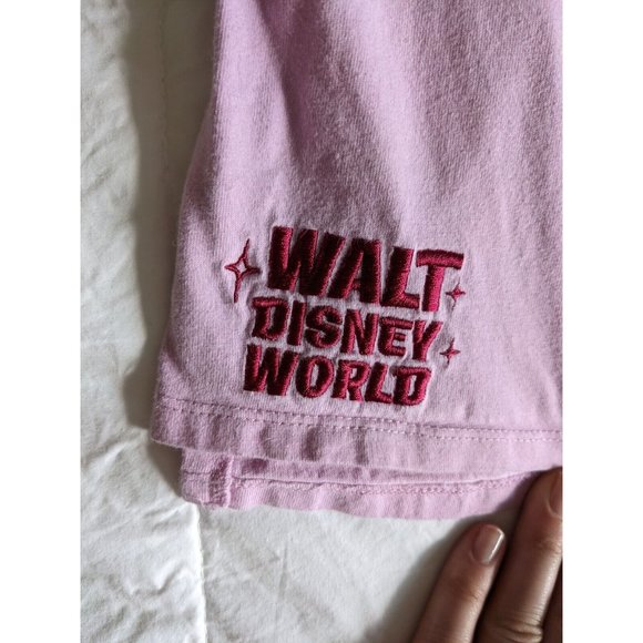 Walt Disney World Parks youth flap shirt Large pink Mickey Mickey & Minnie Mouse - Picture 6 of 7